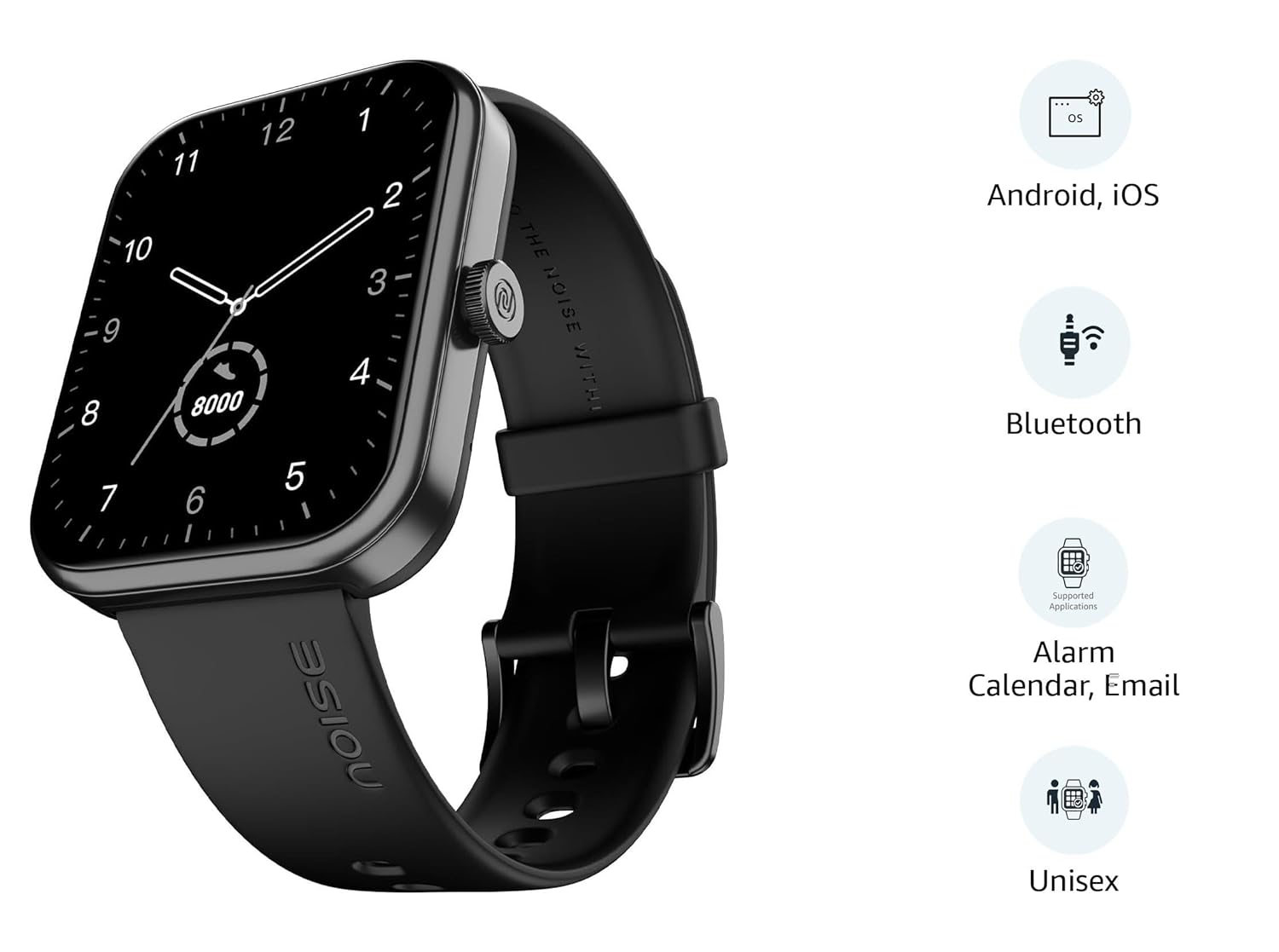 Noise Pulse 2 Max Smart Watch | 1.85" Display, Bluetooth Calling, 10-Day Battery, 550 NITS, 100 Sports Modes (Rose Pink)