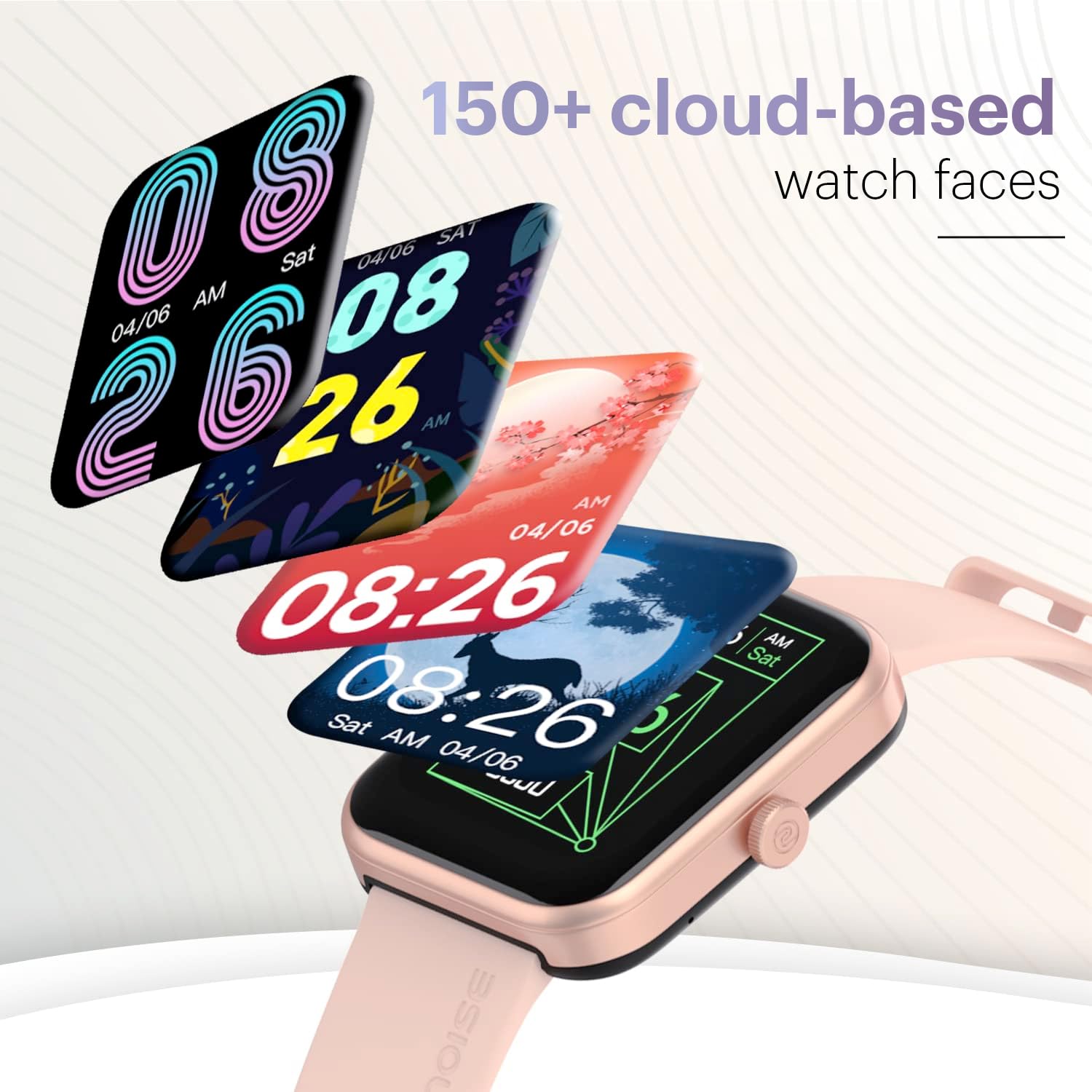 Noise Pulse 2 Max Smart Watch | 1.85" Display, Bluetooth Calling, 10-Day Battery, 550 NITS, 100 Sports Modes (Rose Pink)