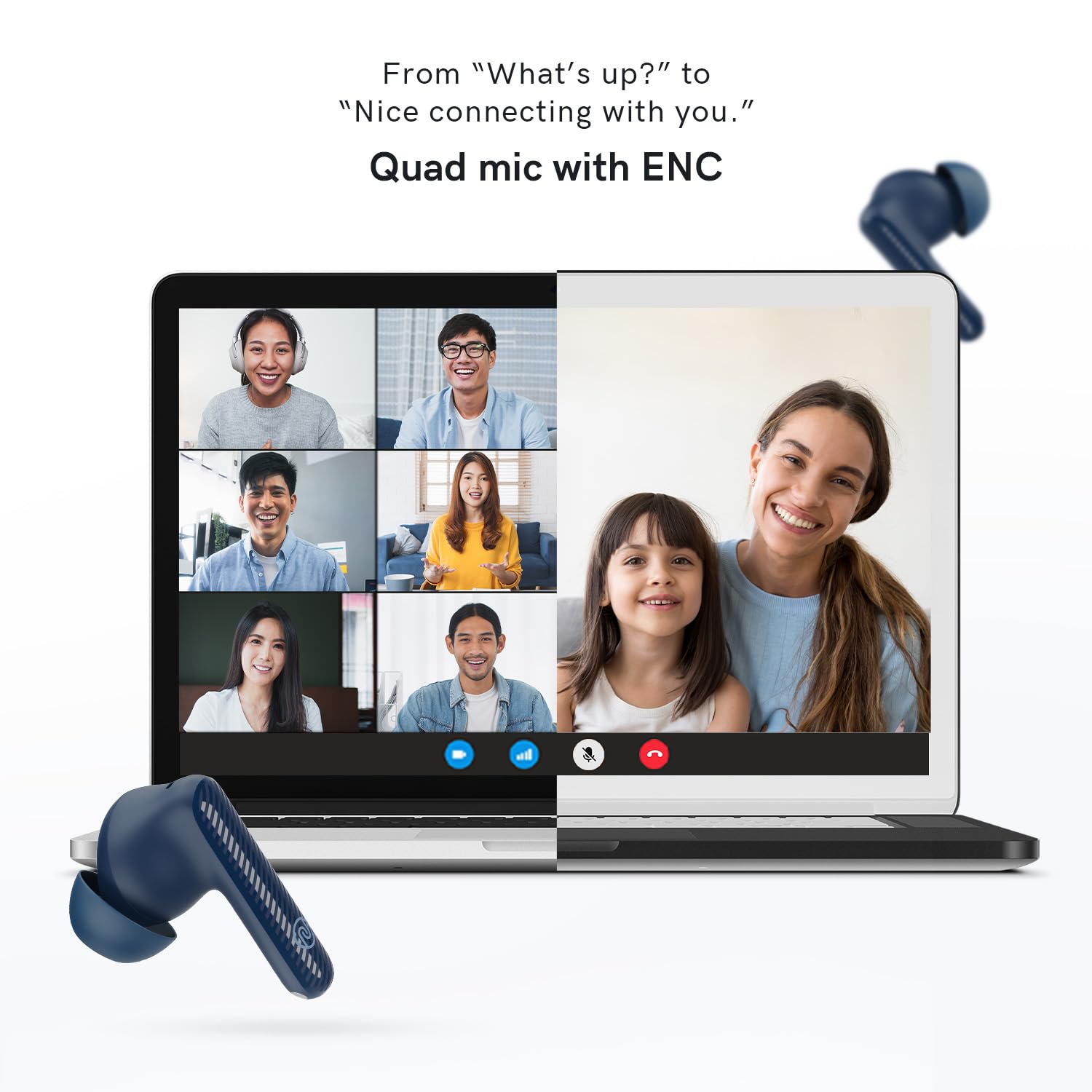 Noise Aura Buds in-Ear Truly Wireless Earbuds with 60H of Playtime, Quad Mic with ENC, Dual Device Pairing, Instacharge(10 min=150 min),12mm Polymer Composite Driver, BT v5.3(Aura Blue)