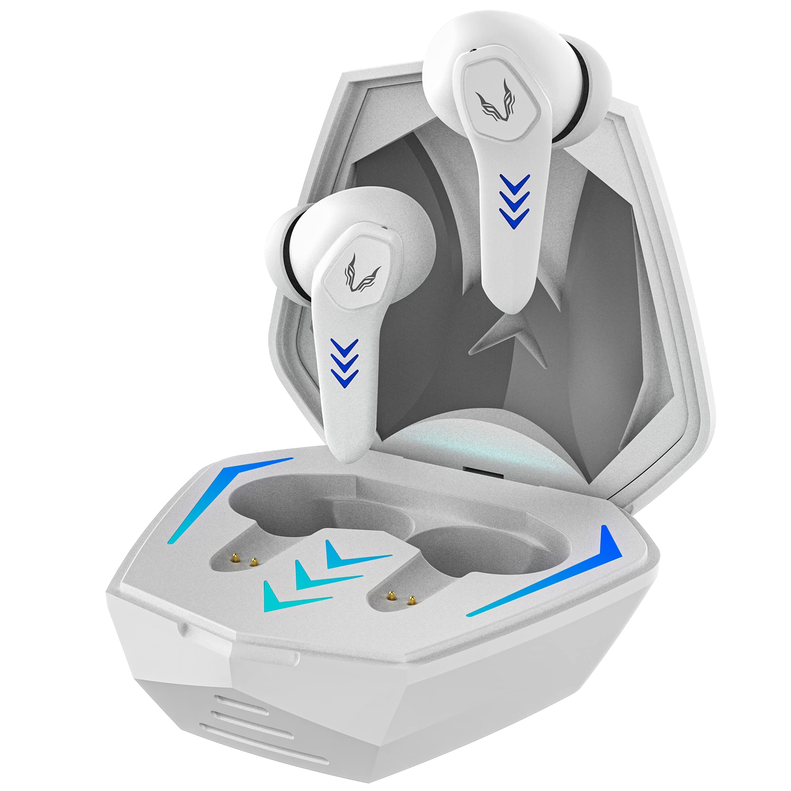TAGG Rogue 200Gt Gaming Bluetooth Truly Wireless in Ear Earbuds with Mic 45Ms Low Latency for Gaming - White