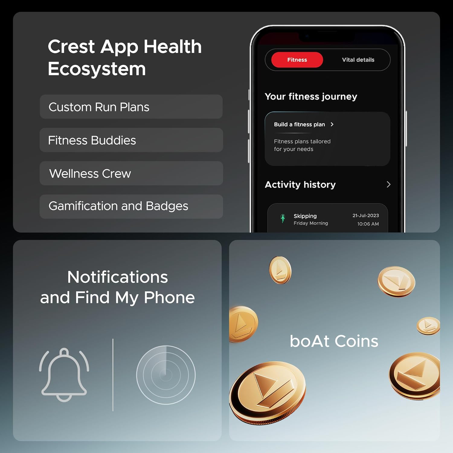 boAt Wave Call 2 with 1.83” HD Display, Advanced BT Calling, Functional Crown, Cloud & Custom Watch Faces, Multiple Sports Modes, IP67, HR, Sleep & SPO₂ Monitor Smart Watch(Midnight Black)